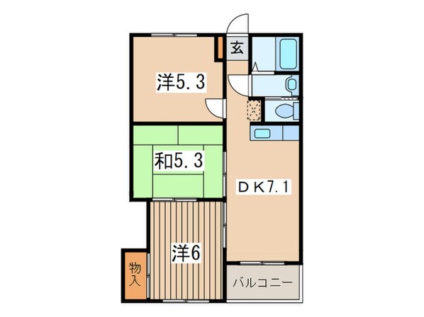 ミネハイツの物件間取画像